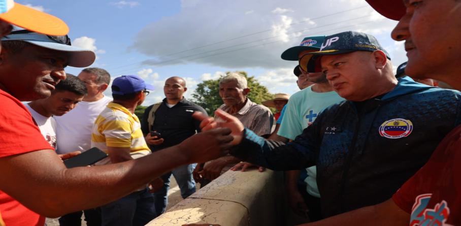 PORTUGUESA || DIOSDADO CABELLO DESTACA LABOR DE ÓRGANOS DE SEGURIDAD CIUDADANA Y GESTIÓN DE RIESGO TRAS FUERTES PRECIPITACIONES