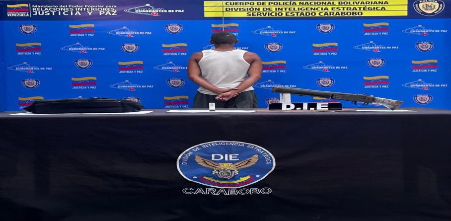 APREHENDIDO CIUDADANO POR PRESUNTO PORTE ILÍCITO DE ARMA DE FUEGO EN OPERATIVO DE PATRULLAJE ESTRATÉGICO