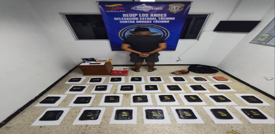 CICPC INCAUTA MÁS DE 16 KILOGRAMOS DE DROGA EN EL MUNICIPIO AYACUCHO DEL ESTADO TÁCHIRA