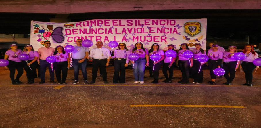 CICPC SE ILUMINA DE VIOLETA PARA PREVENIR LA VIOLENCIA CONTRA LA MUJER
