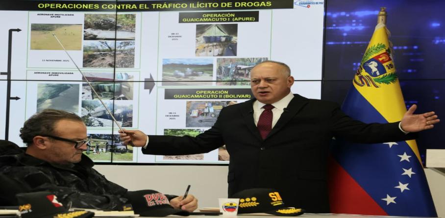VICEPRESIDENTE SECTORIAL DIOSDADO CABELLO ANUNCIÓ DETENCIÓN DE COORDINADORES LOGÍSTICOS DE NARCOTRÁFICO