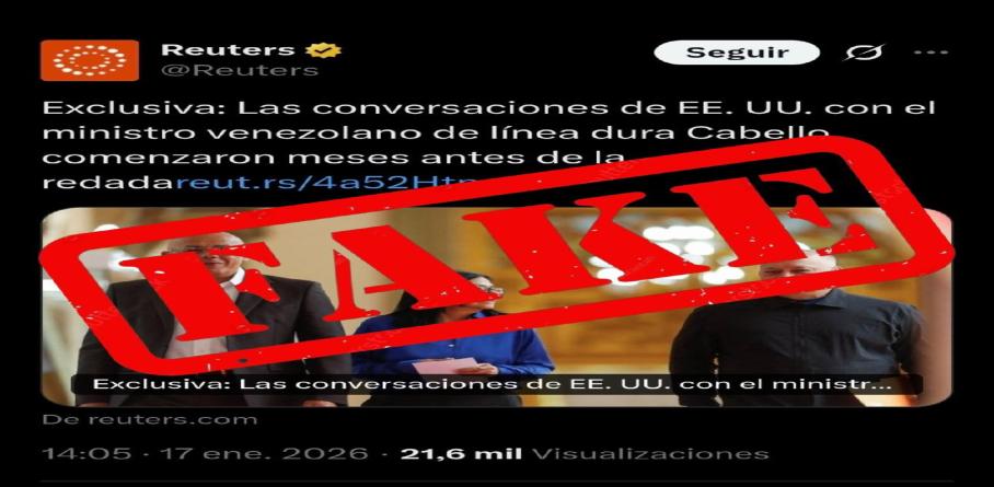 DESMIENTEN CAMPAÑA CONTRA LA INTEGRIDAD Y PRESTIGIO DEL VICEPRESIDENTE SECTORIAL DIOSDADO CABELLO