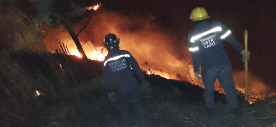 BOMBEROS FORESTALES CONTROLAN INCENDIO DE VEGETACIÓN EN LA PARROQUIA COCHE
