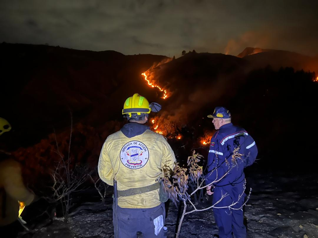 BOMBEROS CONTROLAN INCENDIO DE VEGETACIÓN EN CARICUAO