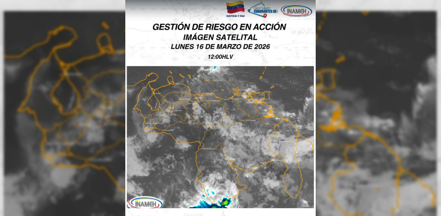 Imagen de INAMEH REPORTA NUBOSIDAD Y LLUVIAS VARIABLES PARA LAS PRÓXIMAS HORAS