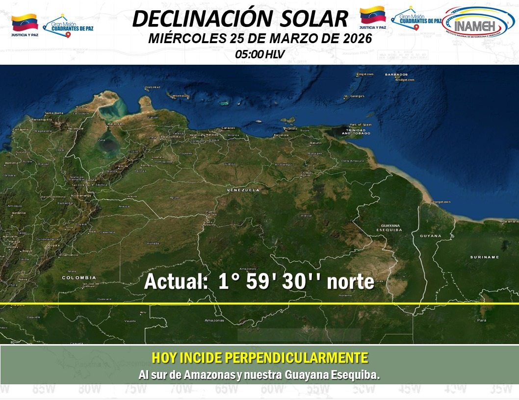 REPORTE DEL TIEMPO: VENEZUELA TENDRÁ CIELOS DESPEJADOS Y LLUVIAS AISLADAS ESTE MIÉRCOLES