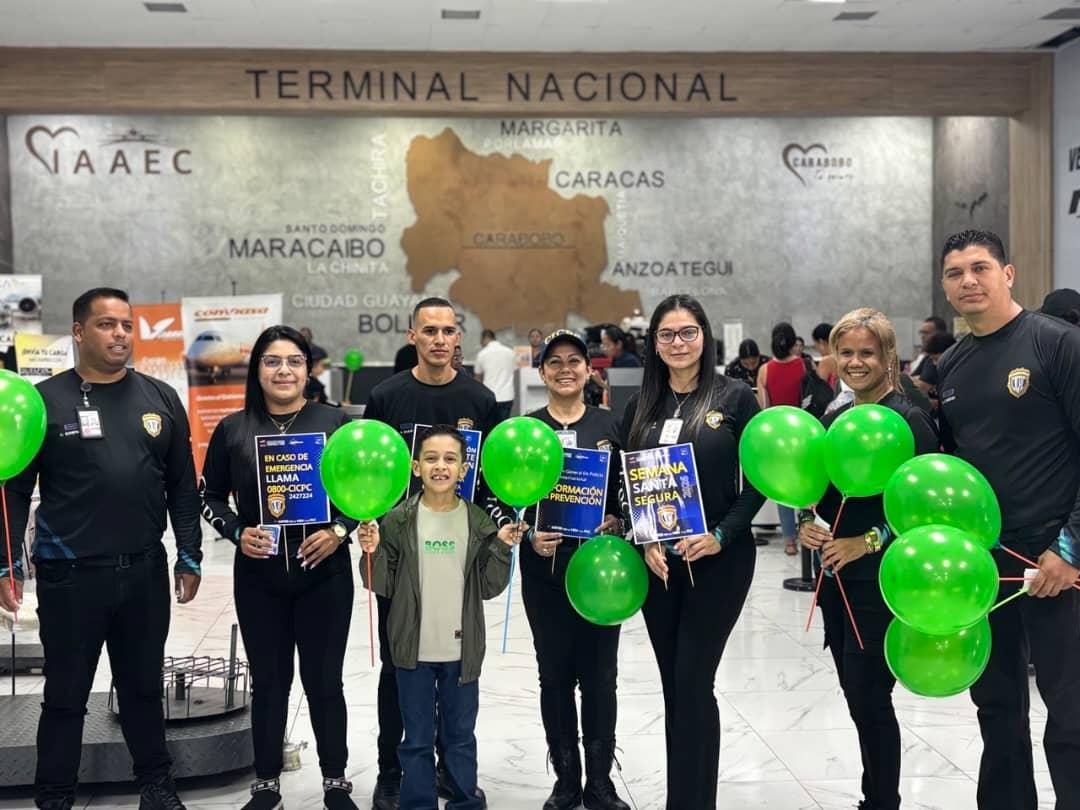 POLICÍA INTERNACIONAL DESPLIEGA OPERATIVO DE SEGURIDAD EN EL AEROPUERTO ARTURO MICHELENA POR SEMANA SANTA 2026