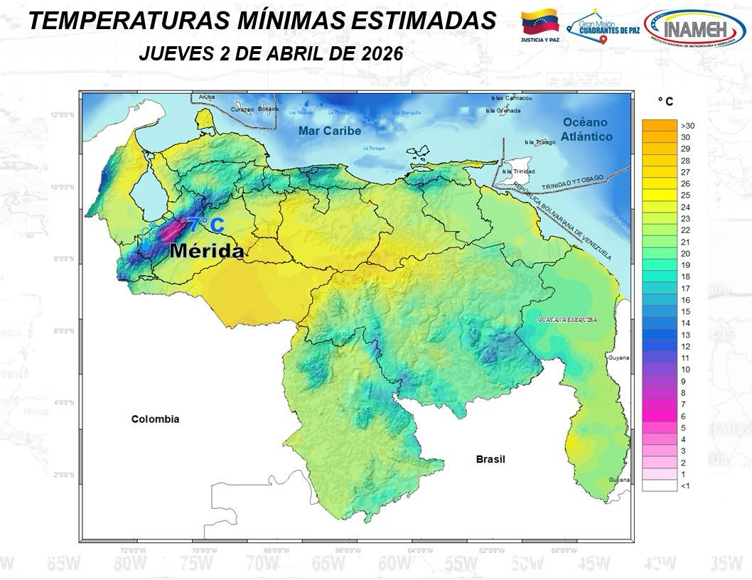 INAMEH INFORMA CIELOS DESPEJADOS Y RÁFAGAS DE VIENTO MODERADAS EN CARACAS Y LA GUAIRA