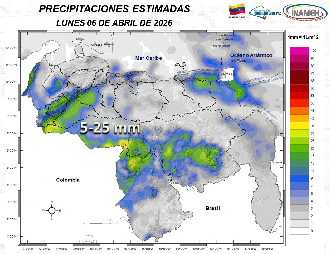 Imagen de AUTORIDADES METEOROLÓGICAS REPORTAN CIELO NUBLADO Y DESARROLLO DE LLUVIAS EN GRAN PARTE DE VENEZUELA