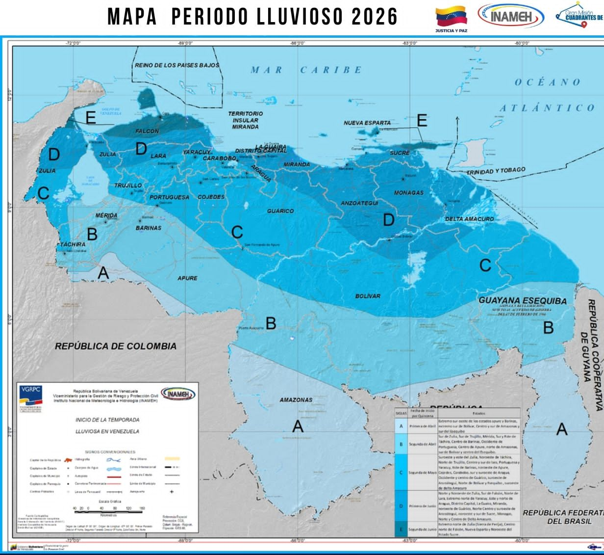 Imagen de DESPLAZAMIENTO DE LA ZONA DE CONVERGENCIA INTERTROPICAL ACTIVA LAS LLUVIAS EN EL TERRITORIO NACIONAL