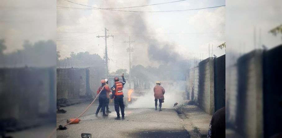 SNGR CONTROLA INCENDIO POR DEFLAGRACIÓN DE CILINDROS DE GLP EN COJEDES
