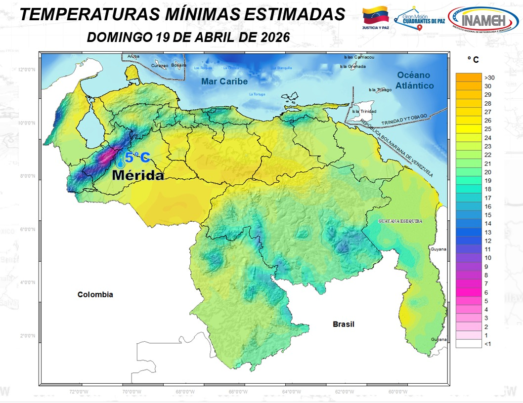 PRONÓSTICO DEL TIEMPO: SE ESPERAN LLUVIAS DE INTENSIDAD VARIABLE Y TEMPERATURAS FRESCAS PARA ESTE DOMINGO