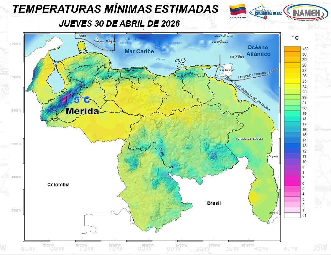 Imagen de INAMEH PRONOSTICA UN CLIMA VARIANTE PARA ESTE JUEVES EN EL PAÍS