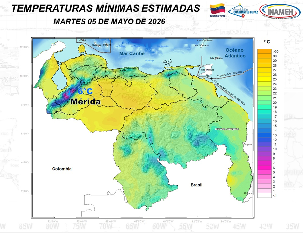 INAMEH INFORMA TEMPERATURAS ENTRE 18°C Y 28°C CON POSIBLES LLUVIAS EN ZONAS MONTAÑOSAS