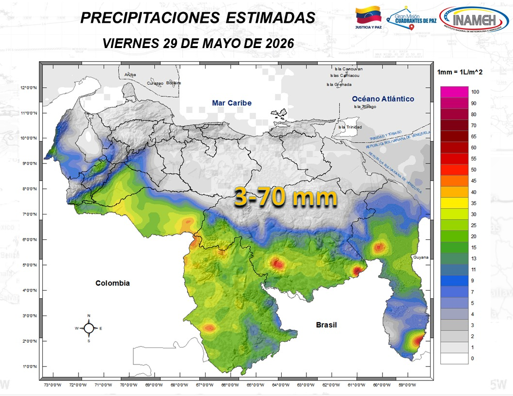 Imagen de INAMEH PREVÉ NUBOSIDAD Y POSIBLES LLUVIAS AISLADAS PARA CARACAS, MIRANDA Y LA GUAIRA