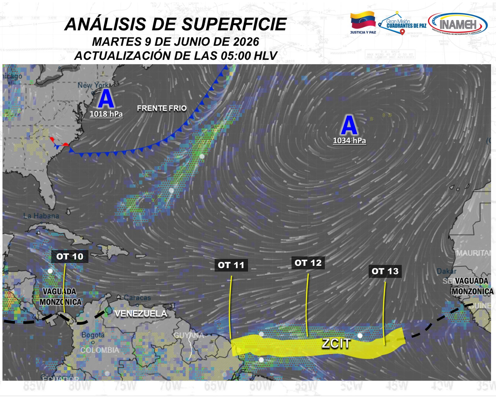 Imagen de INAMEH PREVÉ LLUVIAS PARA ESTE MARTES