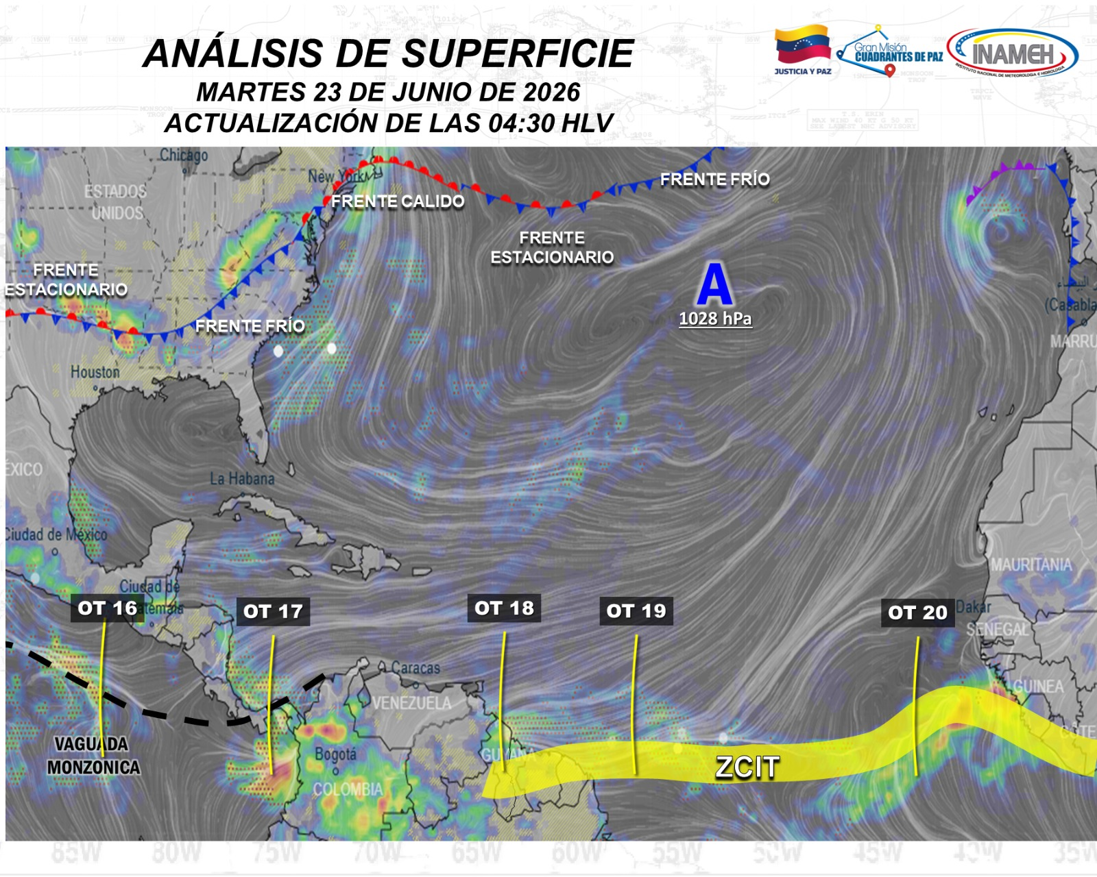 Imagen de ONDA TROPICAL NÚMERO 18 Y ZONA DE CONVERGENCIA INTERTROPICAL ACTIVA MARCAN LAS CONDICIONES ATMOSFÉRICAS EN EL PAÍS