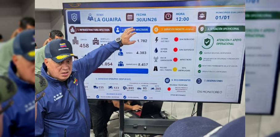 VICEPRESIDENTE DIOSDADO CABELLO DESMIENTE MATRICES DE OPINIÓN SOBRE LA ATENCIÓN DEL GOBIERNO ANTE LA EMERGENCIA SÍSMICA