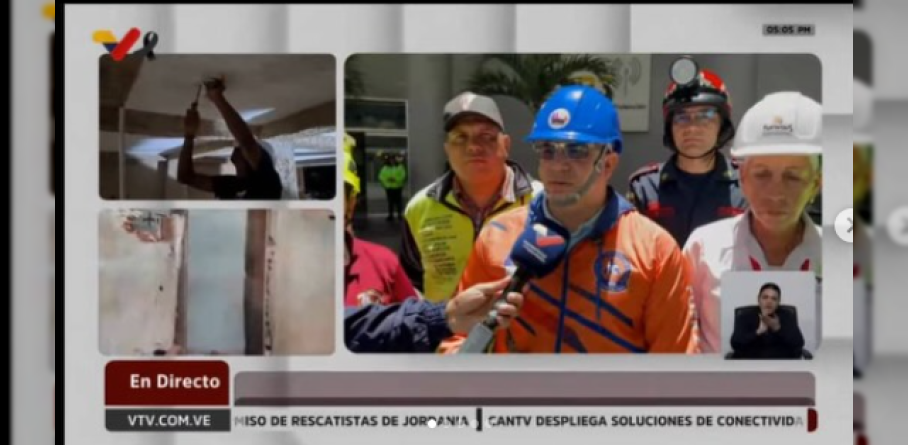 AUTORIDADES EVALÚAN ESTRUCTURAS DE LA TORRE DE DAVID EN CARACAS TRAS EVENTO SÍSMICO