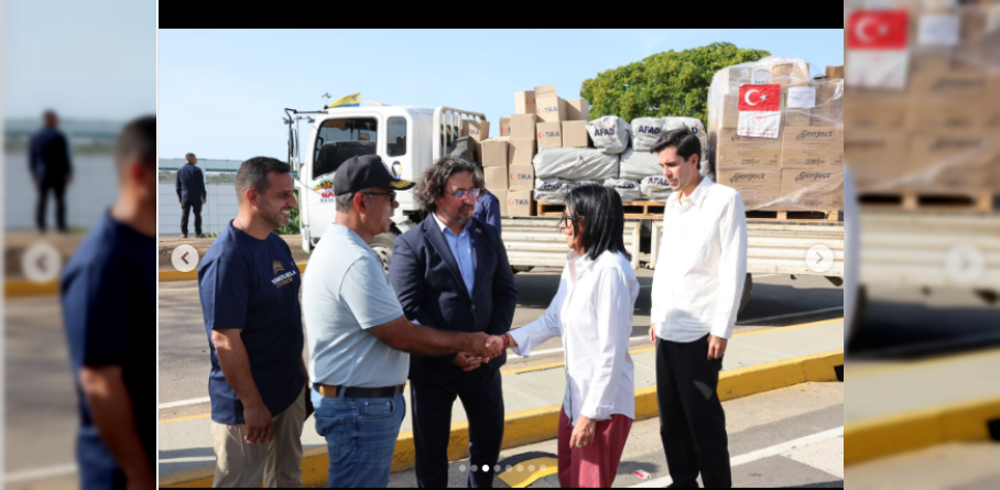 VENEZUELA RECIBE 33.9 TONELADAS DE AYUDA HUMANITARIA DE LA REPÚBLICA DE TURKIYE TRAS SISMOS
