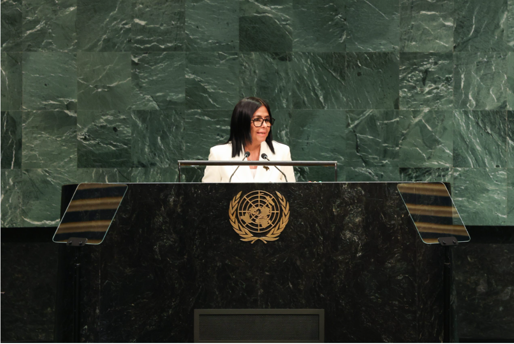 CONOZCA LOS PUNTOS CLAVE DEL DISCURSO DE LA PRESIDENTA DELCY RODRÍGUEZ EN LA 81.ª ASAMBLEA GENERAL DE LA ONU