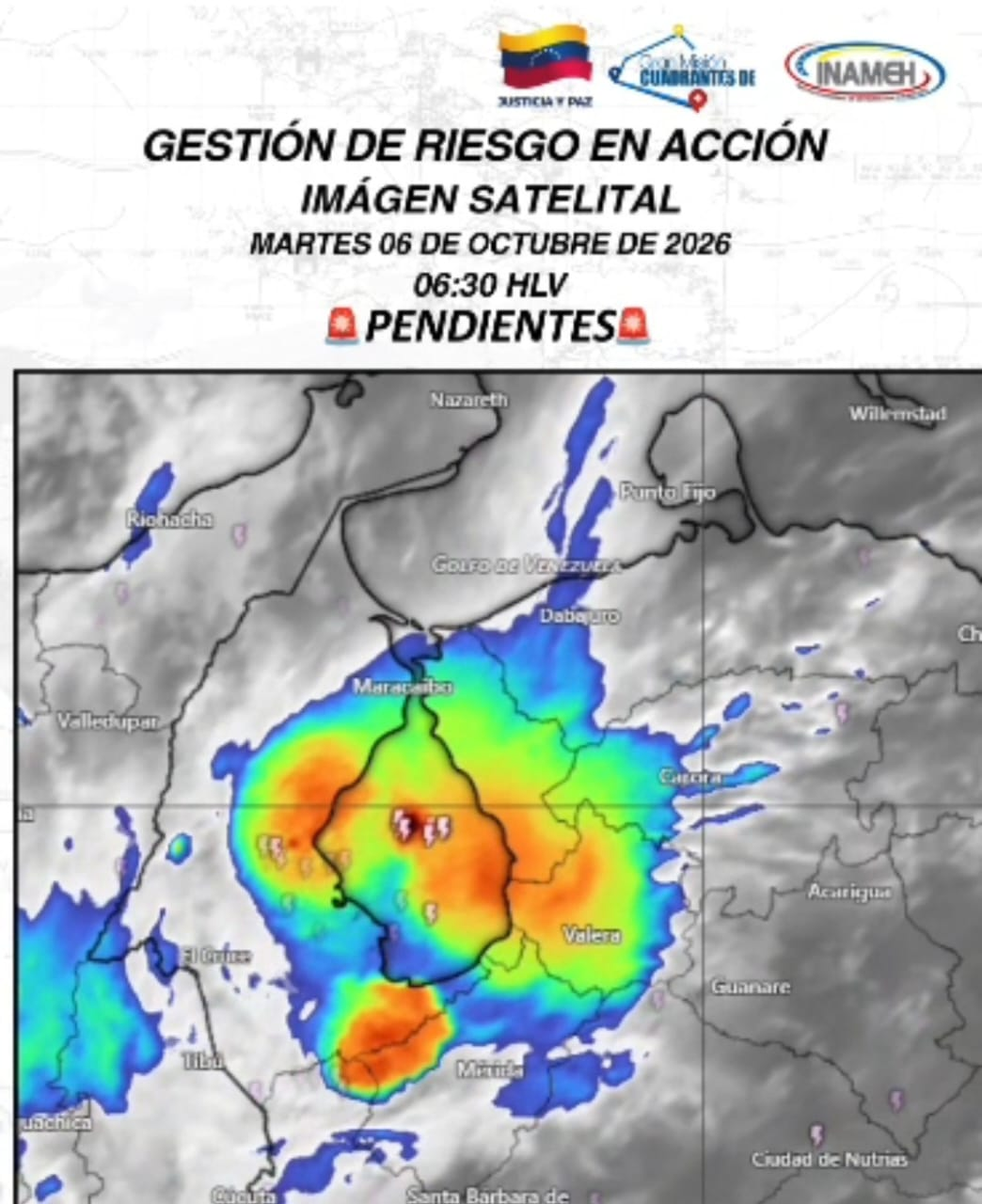 PRESIDENTE DEL INAMEH INFORMA SOBRE LAS CONDICIONES METEOROLÓGICAS PREVISTAS PARA ESTE MARTES