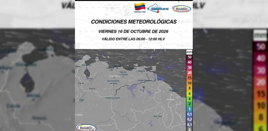 Imagen de INAMEH MONITOREA ÁREAS CON LLUVIAS Y CHUBASCOS EN EL TERRITORIO NACIONAL